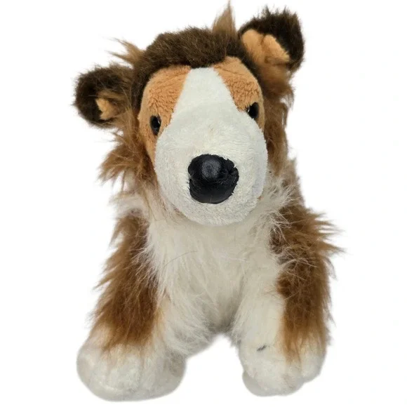 Ganz Webkinz Collie Dog Puppy HM149 9" Retired 2007 No Code Stuffed Animal Plush - Picture 1 of 10